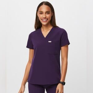 Figs Women’s Scrub Top Catarina Purple Size XS